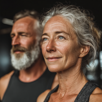 Активні люди зрілого віку займаються фітнесом